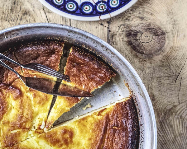 Grilled Spirulina Cheesecake with Spirulix Powder