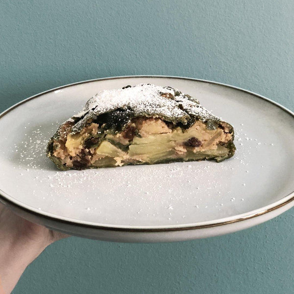 Strudelteig mit Spirulina Powder