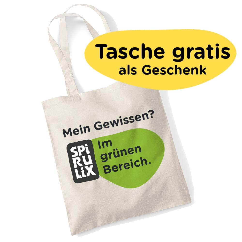 Gratis Spirulix Baumwolltasche als Geschenk