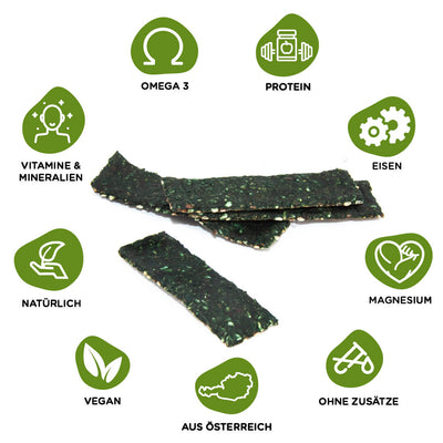 Gesunde Chips mit Zutaten wie Spirulina Sesam Kokos und Leinsamen.jpg